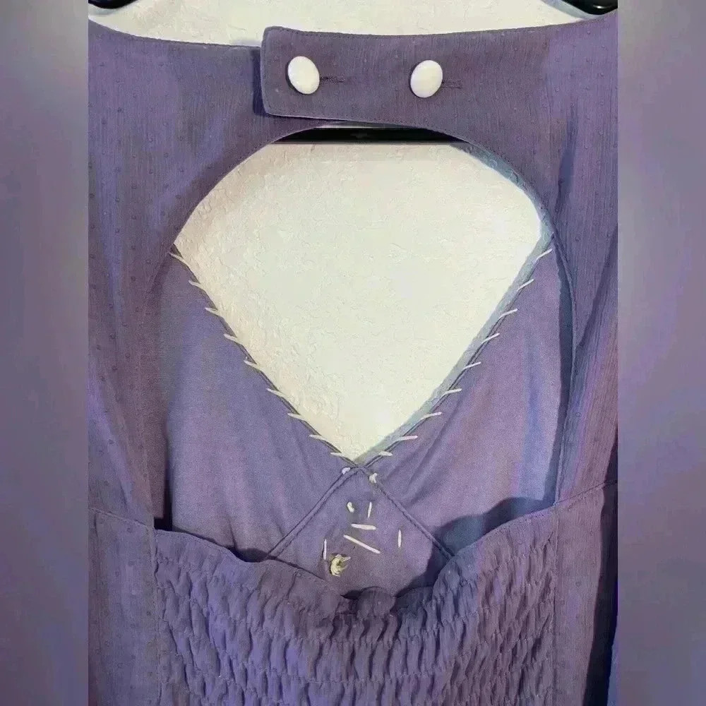 Anthropologie Nick and Mo Purple Fit and Flare Mini Dress Womens Size Small - Picture 5 of 10